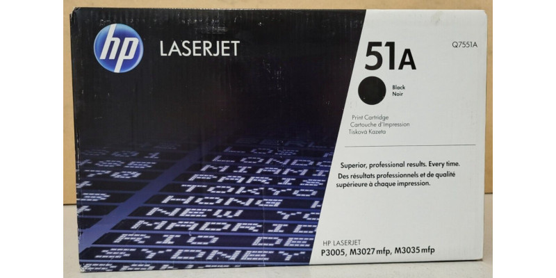 Toner HP 51A Schwarz Q7551A Neu OVP A-Ware Original HP LJ P3005, M3027 . 
