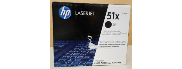 Toner HP 51X Schwarz Q7551X Neu OVP B-Ware LaserJet P3005, M3027mfp . 