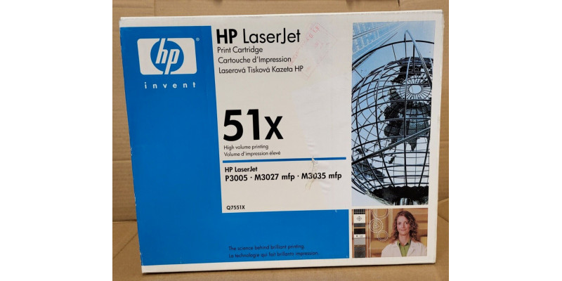 Toner HP 51X Schwarz Q7551X Neu OVP Original LJ P3005, M3027mfp  . 
