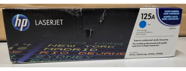 Toner HP 125A Cyan CB541A Neu OVP B-Ware Original HP LaserJet CP1215 . 