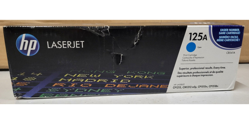 Toner HP 125A Cyan CB541A Neu OVP B-Ware Original HP LaserJet CP1215 . 