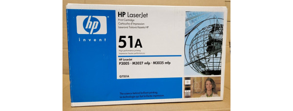 Toner HP 51A Schwarz Q7551A Neu OVP Original HP LaserJet P3005  . 