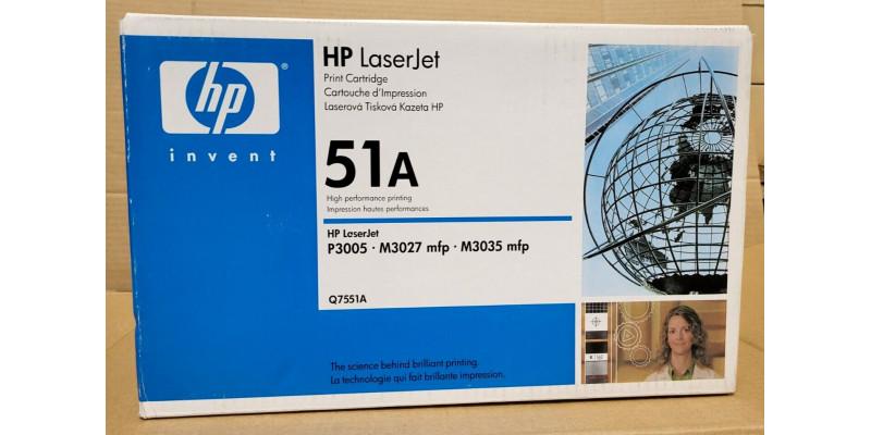 Toner HP 51A Schwarz Q7551A Neu OVP Original HP LaserJet P3005  . 