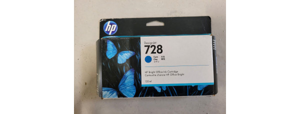 Tintenpatrone HP 728 Cyan Designjet T730 Neu OVP F9J67A   05.2021 