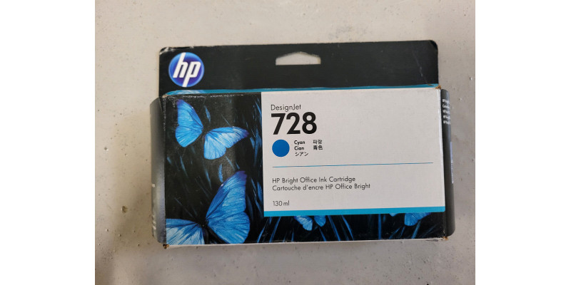 Tintenpatrone HP 728 Cyan Designjet T730 Neu OVP F9J67A   05.2021 
