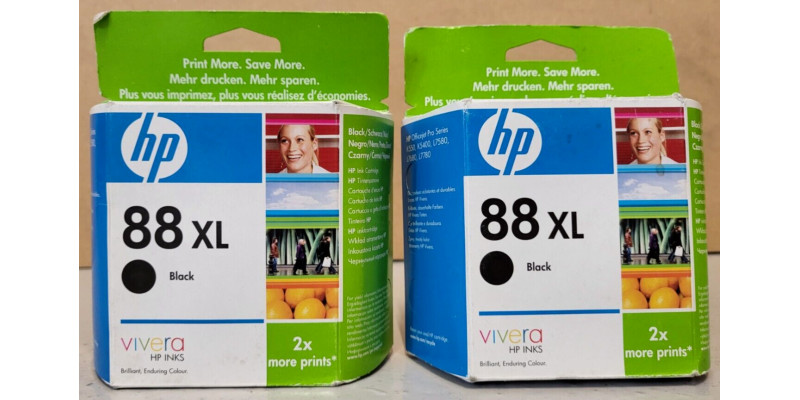 2 Tintenpatronen HP 88XL Schwarz Neu OVP B-Ware HP Officejet Pro K550 . 
