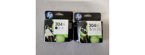 2 Tintenpatrone HP 304XL N9K07AE, N9K08AE CMYK 2620 Neu OVP . MHD: 2020 