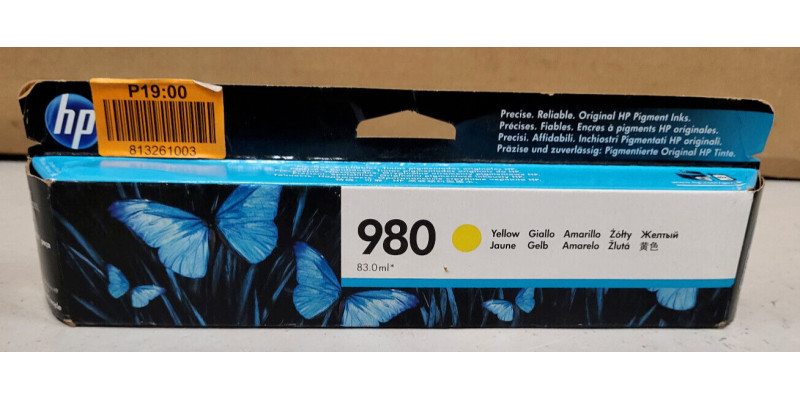 HP Tintenpatrone 980 Gelb D8J09A MHD 04.2021 Neu OVP Original . 