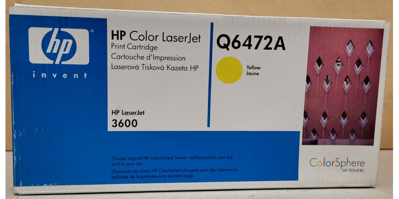 Toner HP 502A Gelb Q6472A Neu OVP Original HP LaserJet 3600  . 