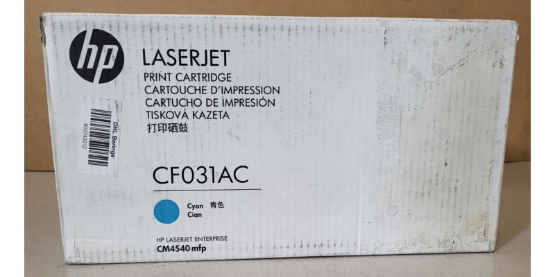 Toner HP CF031AC Cyan Neu OVP B-Ware Original HP LJ Enterprise CM4540mfp . 