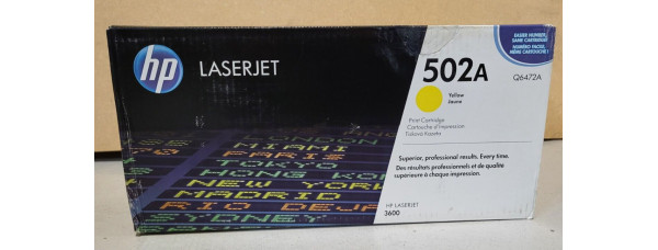 Toner HP 502A Gelb Q6472A Neu OVP B-Ware Original HP LaserJet 3600 . 
