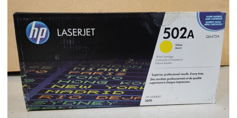Toner HP 502A Gelb Q6472A Neu OVP B-Ware Original HP LaserJet 3600 . 