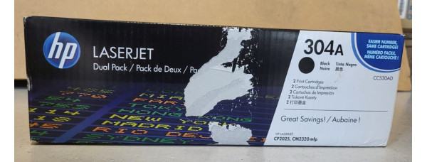 Doppelpack Toner HP 304A Schwarz CC530AD Neu OVP Original HP LJ CP2025 . 