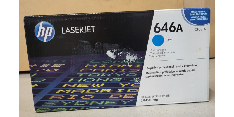 Toner HP 646A Cyan CF031A Neu OVP B-Ware Original HP LaserJet CM4540 mfp  