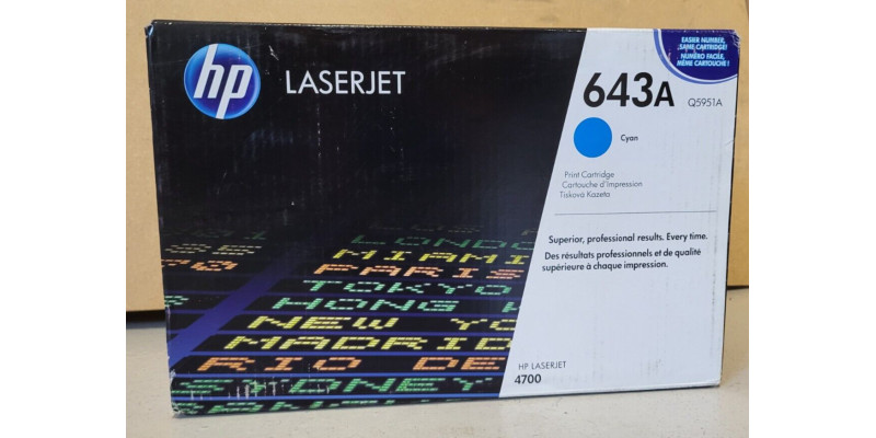 Toner HP 643A Cyan Q5951A Neu OVP B-Ware Original HP LaserJet 4700  