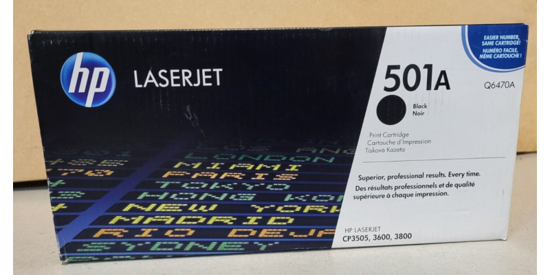 Toner HP 501A Schwarz Q6470A Neu OVP A-Ware Original HP LJ CP3505 3600  