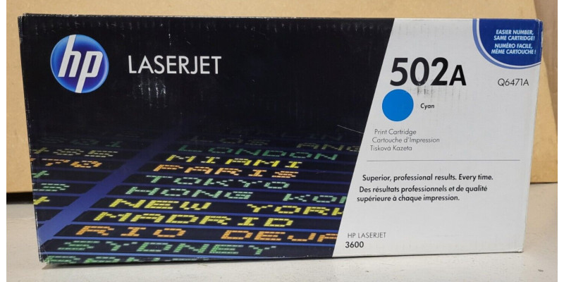 Toner HP 502A Cyan Q6471A Neu OVP A-Ware Original HP LaserJet 3600   
