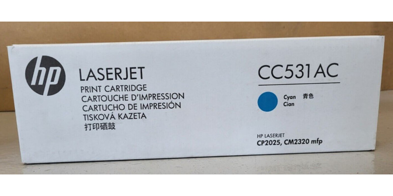 Toner HP 304A Cyan CC531AC Neu OVP A-Ware Original HP LaserJet CP2025 . 