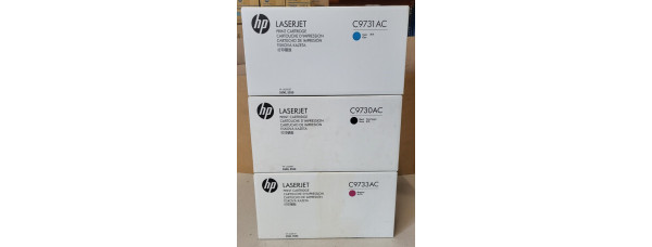 3 Toner HP C9730AC C9731AC C9733AC Neu OVP A-Ware Original HP LJ 5500  