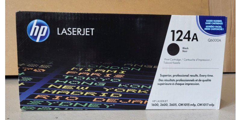 Toner HP 124A Schwarz Q6000A Neu OVP A-Ware Original HP LJ 1600 2600 2605  