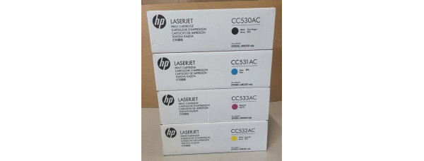 4 Toner HP 304A CC530AC CC531AC CC532AC CC533AC Neu OVP A-Ware Original CP2025 