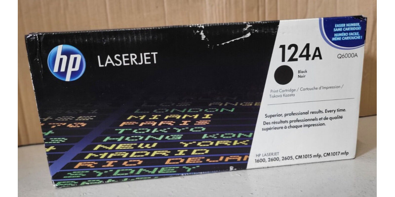 Toner HP 124A Schwarz Q6000A Neu OVP Original HP LJ 1600 2600 2605  