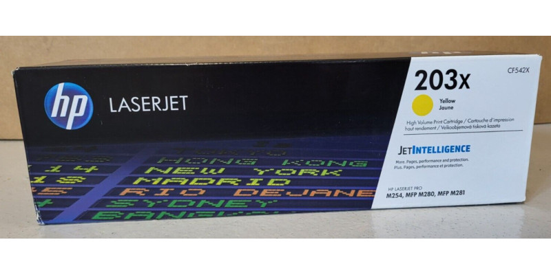 Toner HP 203X Gelb CF542X Neu OVP A-Ware Original HP LJ Pro M254  