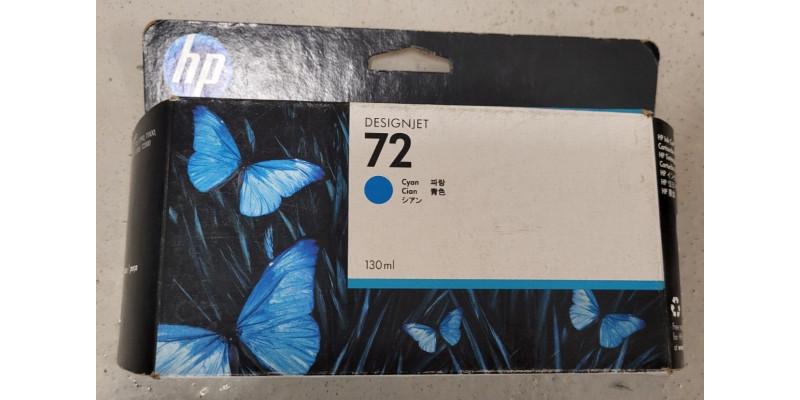 Tintenpatrone HP 72 Cyan C9371A Neu OVP B-Ware Original Designjet T610 12.2019 