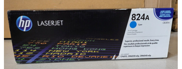 Toner HP 824A Cyan CB381A Neu OVP B-Ware Original HP LaserJet CP6015 . 
