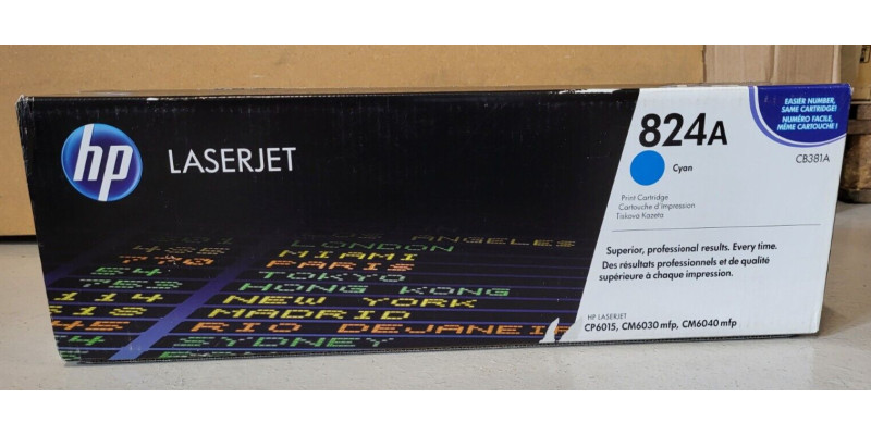 Toner HP 824A Cyan CB381A Neu OVP B-Ware Original HP LaserJet CP6015 . 