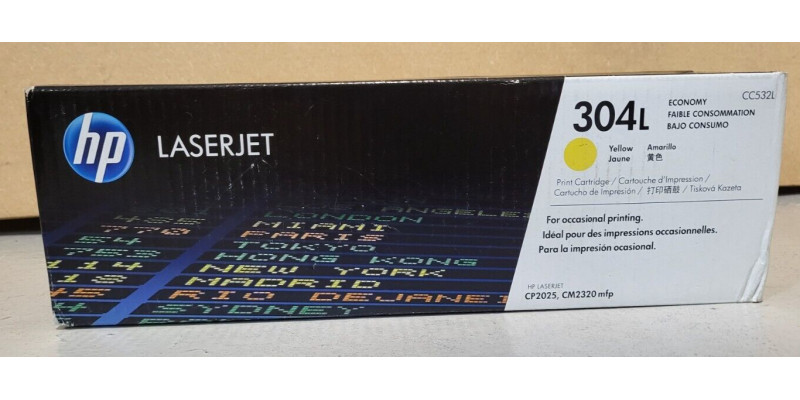 Toner HP 304L Gelb CC532L Neu OVP A-Ware HP LaserJet CP2025 CM2320 mfp . 