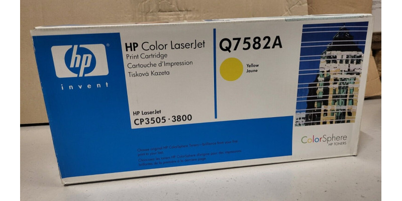 Toner HP Q7582A Gelb Neu OVP Original CP3505 3800  . 