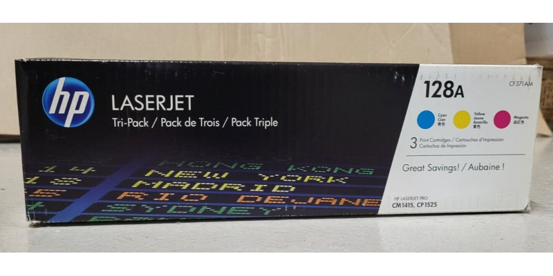 Tri-Pack Toner HP 128A CMY CF371AM Neu OVP A-Ware Original LJ Pro CM 1415  