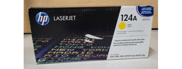 Toner HP 124A Gelb Q6002A Neu OVP Original HP LJ 1600 2600 2605  . 