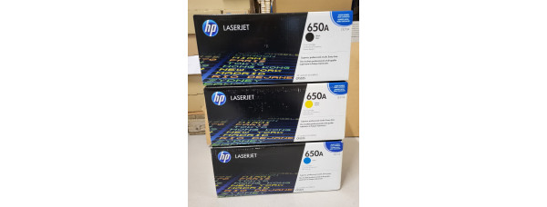 3 HP Toner 650A CE270A CE271A CE272A Neu OVP A-Ware Original HP LJ CP5525 . 