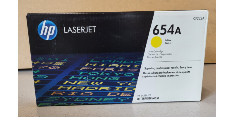 Toner HP 654A Gelb CF332A Neu OVP A-Ware Original HP LJ M651  . 