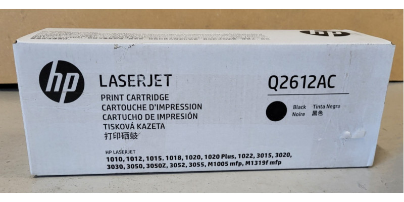 Toner HP Q2612AC Schwarz Neu OVP Original HP LJ 1010 1012 1015 1018 . 