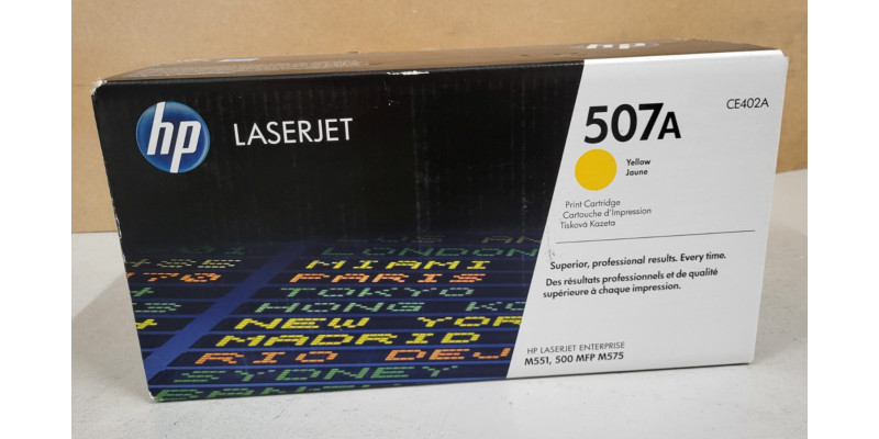 Toner HP 507A GelbCE402A Neu OVP A-Ware Original HP LaserJet M551 Toner HP 507A GelbCE402A Neu OVP A-Ware Original HP LaserJet M551