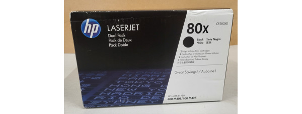 Doppelpack Toner HP 80X Schwarz CF280XD Neu OVP A-Ware HP LJ Pro 400 M401  