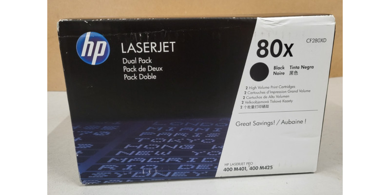 Doppelpack Toner HP 80X Schwarz CF280XD Neu OVP A-Ware HP LJ Pro 400 M401  