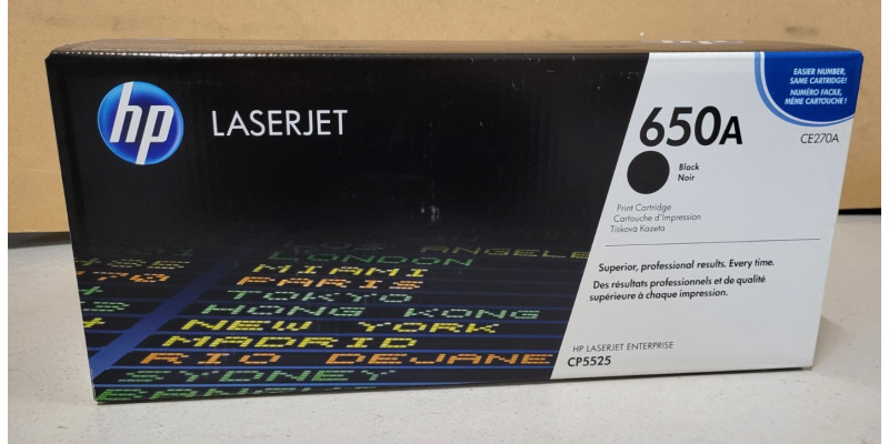 Toner HP 650A Schwarz CE270A Neu OVP A-Ware Original HP LJ CP5525 . 
