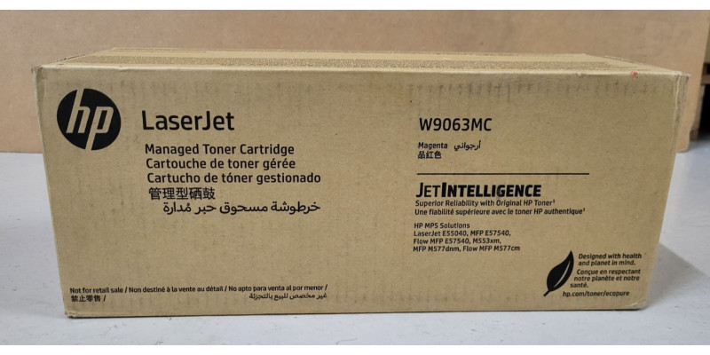 Toner HP W9063MC Magenta Neu OVP Original HP MPS Solutions LaserJet E55040 . 