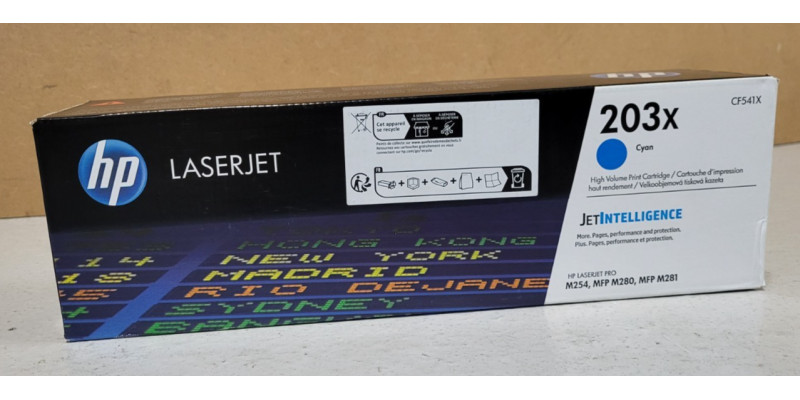 Toner HP 203X Cyan CF541X Neu OVP A-Ware Original HP LJ Pro M254 Rechnung MwSt. 
