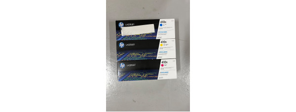 3 HP Toner 410x CF411X CF412X CF413X Neu OVP Original M477 Rechnung MwSt 