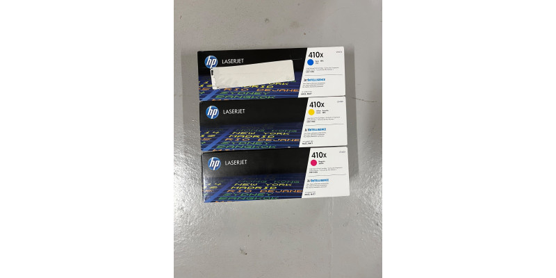 3 HP Toner 410x CF411X CF412X CF413X Neu OVP Original M477 Rechnung MwSt 