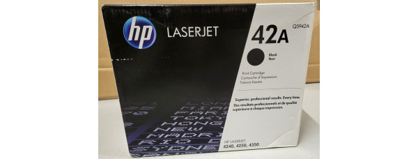 Toner HP 42A Schwarz Q5942A Neu OVP Original HP LJ 4240, 4250 A-Ware Rg MwSt 