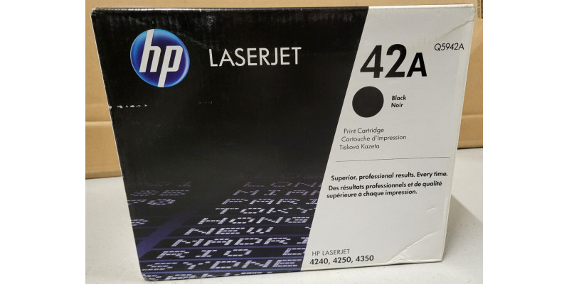 Toner HP 42A Schwarz Q5942A Neu OVP Original HP LJ 4240, 4250 A-Ware Rg MwSt 
