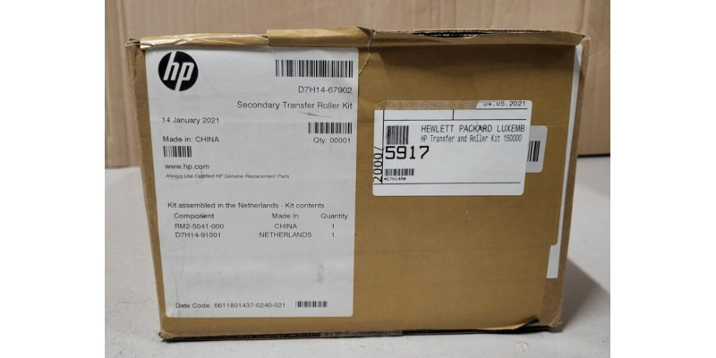HP Secondary Transfer Roller Kit D7H14-67902 Neu OVP Original HP LJ M855 . 
