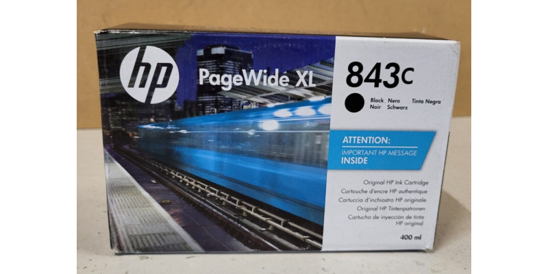 Tinte HP 843C Schwarz C1Q65A Neu OVP HP PageWide XL 4000  04.2021 Origina 