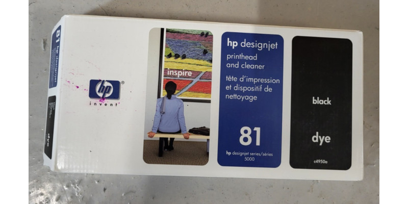 Druckkopf & Druckkopfreiniger HP 81 Schwarz C4950A Neu OVP Original DJ 5000  